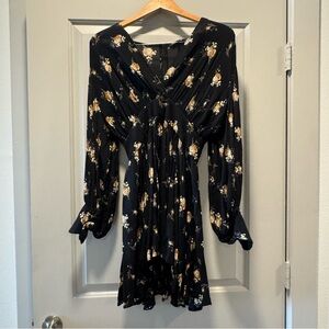 Maje Women's Black Floral Dress